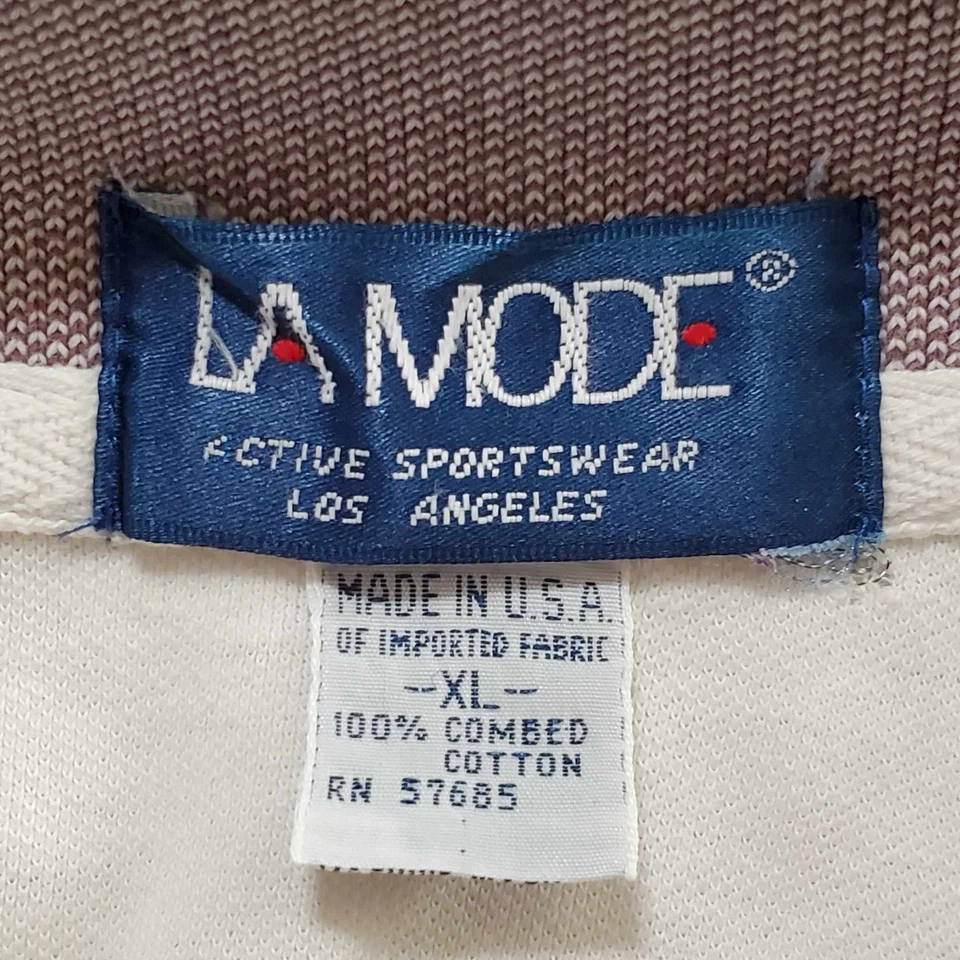 Vintage LA MODE Golf Polo Made In Usa Cleveland Golf XL Combed Cotton - Image 3 of 4