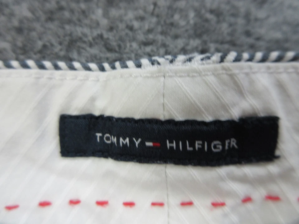 Tommy Hilfiger Pantalones Cortos Mujer Talla 12 Azul Blanco Rayas Algodón Informal Verano Foto 4 de 4
