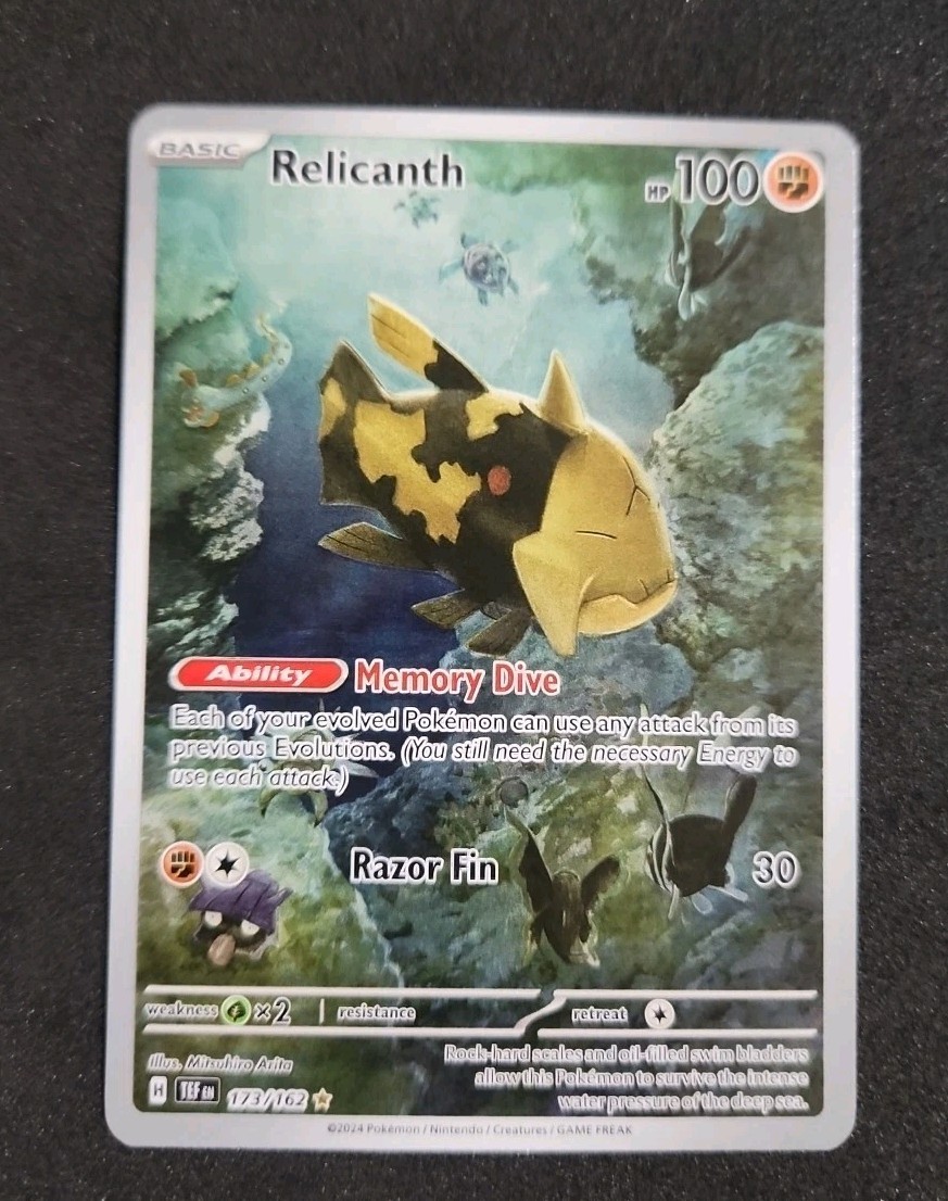 Relicanth - 173/162 Temporal Forces Illustration Rare Pokemon - NM/MINT