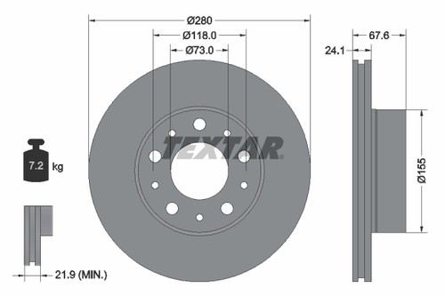 2x BRAKE DISC 92275105 FOR FIAT DUCATO/Van/Platform/Chassis/Bus PEUGEOT 2.2L - 第 2/8 張圖片