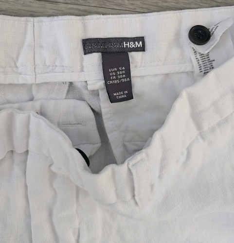 HM Men's White Pants Sz 38. - Picture 2 of 4