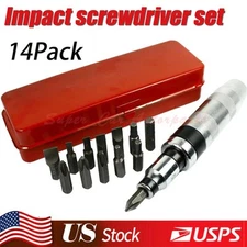 Heavy Duty Impact Driver Set 14Pcs 1/2" Drive Screw Remover Tightener Reversible
