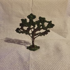 1950  s VINTAGE LEAD METAL tree figurine original paint 