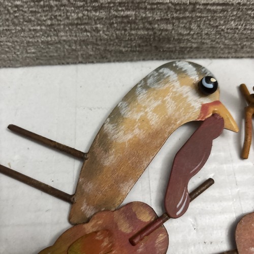 Thanksgiving Metal Turkey Push-In FEATHERS LEGS HEAD FEET Decor Pumpkin RARE EUC - Picture 6 of 10