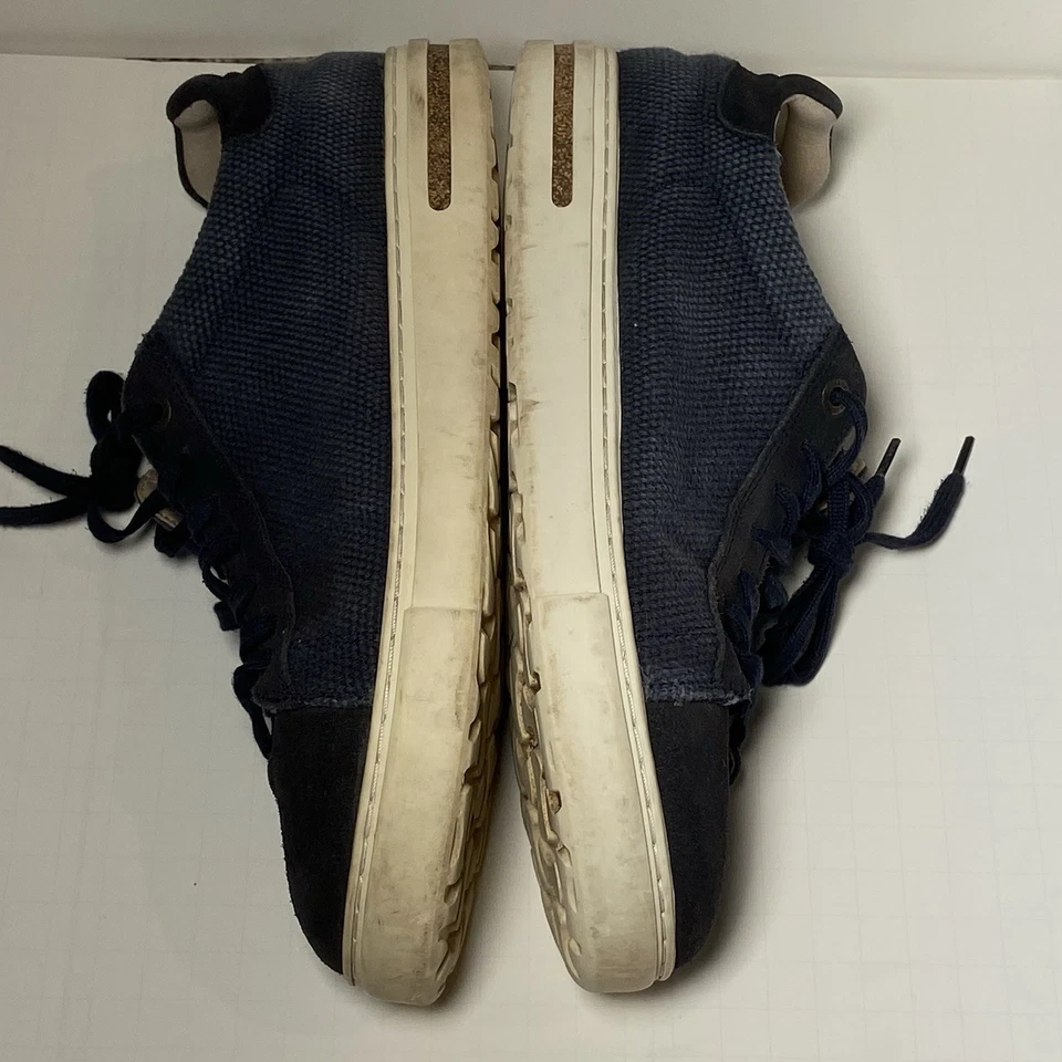 Birkenstock Bend Zapatos Bajos Mujer Talla 10 EU 41 Azul Marino Gamuza Lona Corcho Tenis Foto 3 de 4