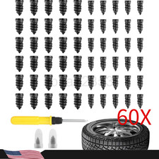 60PCS Rubber Tire Nail Repair Kit Screw In Tire Plugs for Car Truck SUV Van US