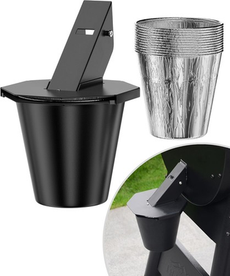 #ad Grill Grease Bucket with Lid amp;12 Liners Grease Bucket Heavy Duty for Camping BBQ $49.99