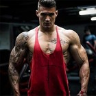 Mens Gym Stringer Y-Back Tank Top Bodybuilding Muscle Fitness Vest UK