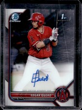 2022 Bowman Edgar Quero Chrome Auto Autograph 1st Prospect #CPA-EQ Angels