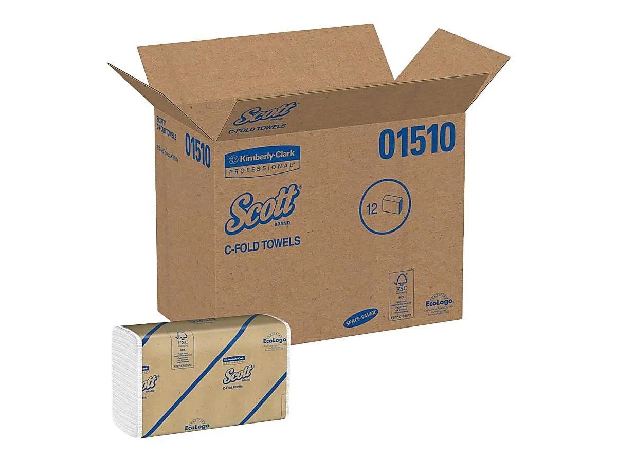 Scott Essential C-Fold Paper Towels, 12 Packs/Case, 200 Sheets Each ( 01510 )