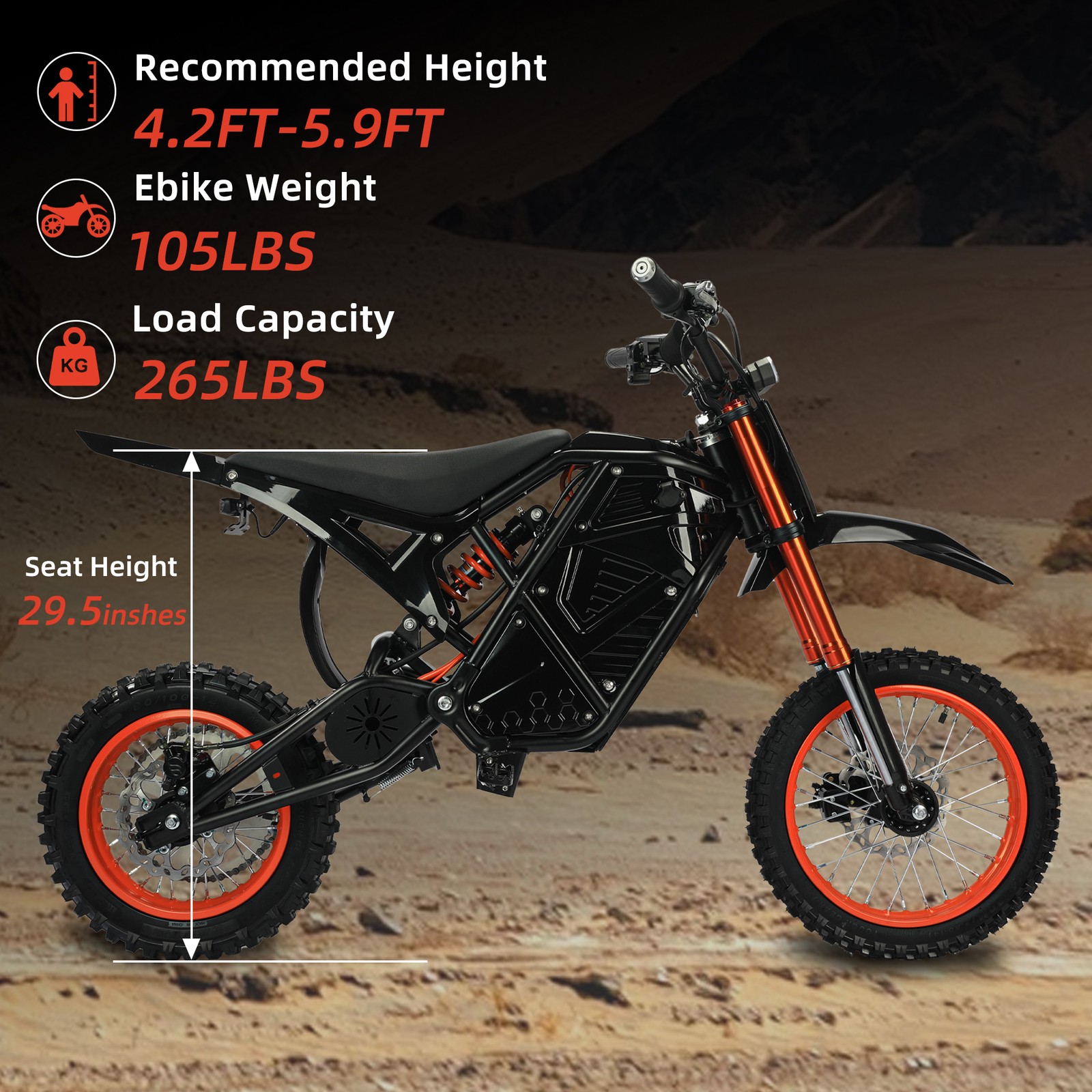 4000W 20”Dual Motor Adult E-Bike 60V 32AH, 60KMH E-Mountain US Off-Road Explorer