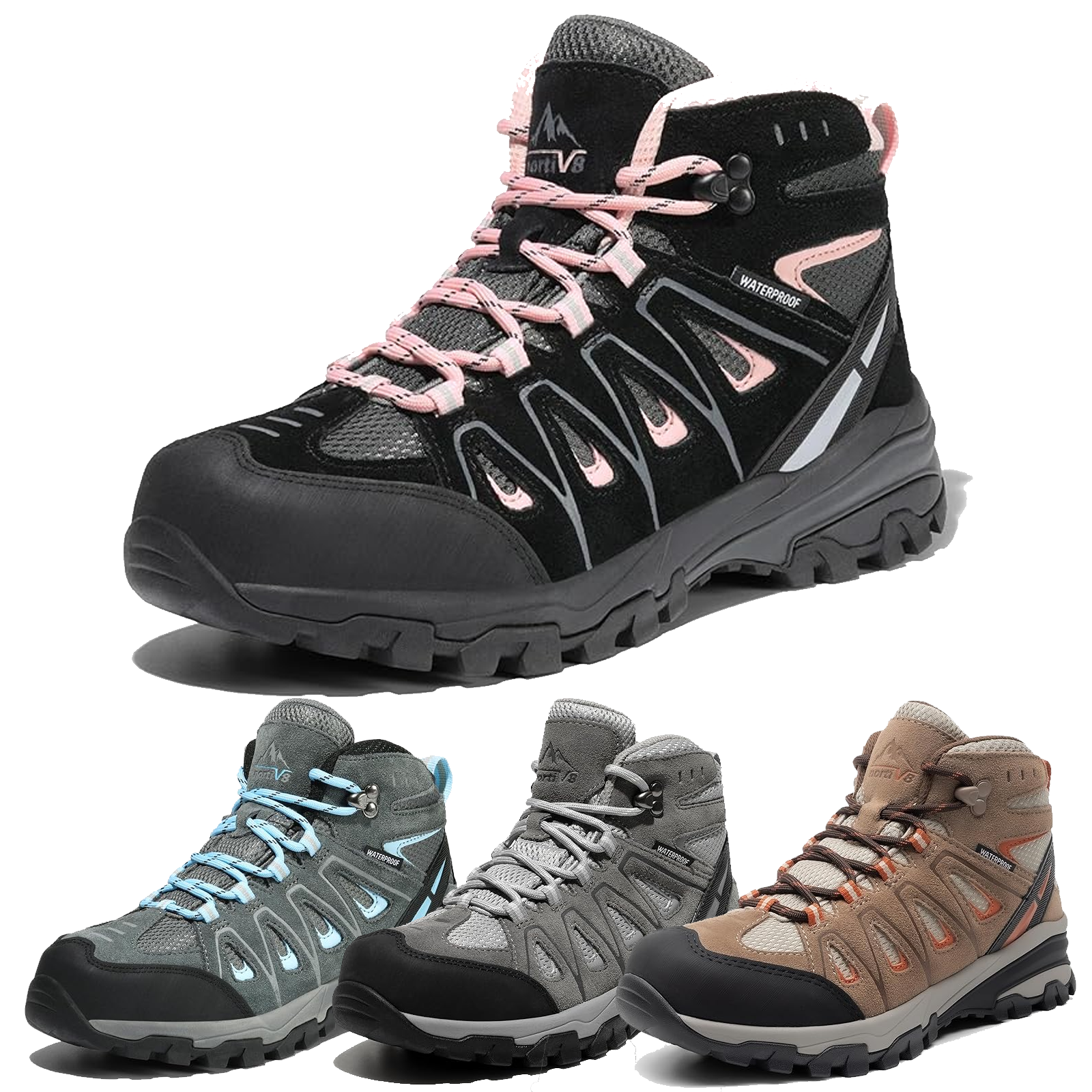 NORTIV 8 Women Waterproof Hiking Boots Outdoor Trekking Camping Hiking Boots
