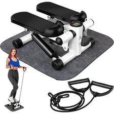 Mini Stepper Fitness Cardio Step Workout Machine w/ Resistance Bands+LCD Monitor