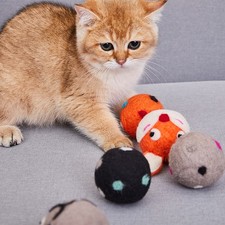 Colorful Felt Stretch Ball Cat Toy Ball Pet T...