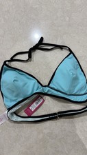 New Ladies Teen Swimsuit Bikini Top Cyan Light Blue triangle X-LARGE