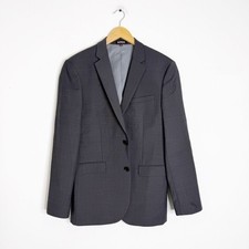 Express Performance Slim Fit Stretch Blazer Charcoal Gray 38R