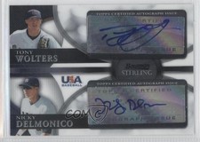 2010 Bowman Sterling USA Baseball Dual Nick Delmonico Tony Wolters Auto a6z