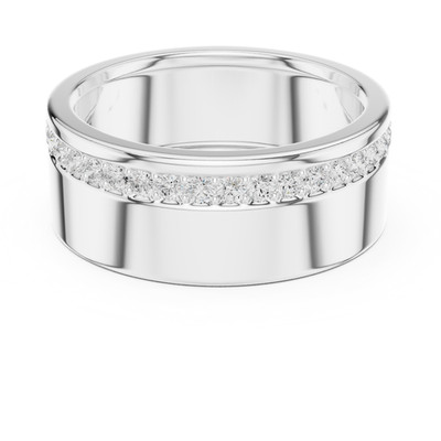 0.27Ct Men's Anniversary Eternity Band E/VS1 Lab Grown Diamond 14K White Gold
