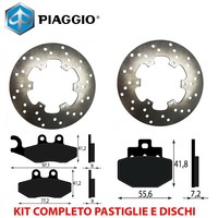 Komplettsatz BremsbelÄGe UND Bremsscheiben Piaggio Super Hexagon 150 GTX 2001