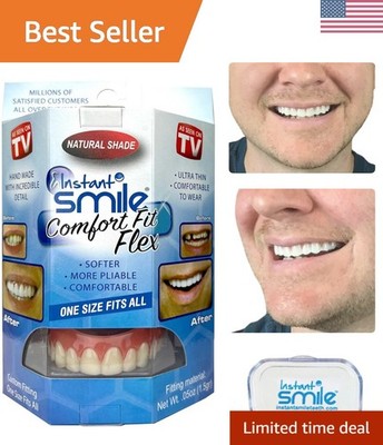 Comfort Fit Flex Natural Shade - Flexible Upper Teeth Covers for Enhanced Smiles