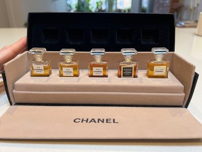 Vintage CHANEL  Fragance Wardrobe Parfume Mini Set of 5/3.5ml - 0.12FL.OZ e/a
