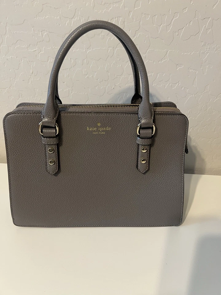 Bolso de Hombro KATE SPADE Gris NY Lise Mulberry St Cuero Guijarro Foto 3 de 4