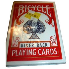 Bicycle Rider Back Playing Cards Poker 808 Red Deck Factory Sealed Vintage Osco