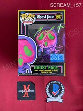 Skeet Ulrich & Matthew Lillard signed Ghost Face Black Light Funko Pop #1607