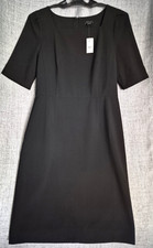 Ann Taylor LBD Size 6 Square Neck Stretch Sheath Dress NEW Career Formal Black