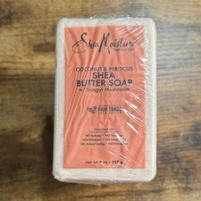 (4) Shea Moisture Coconut Hibiscus Shea Butter Soap Bars w/ Songyi Mushroom-8 oz