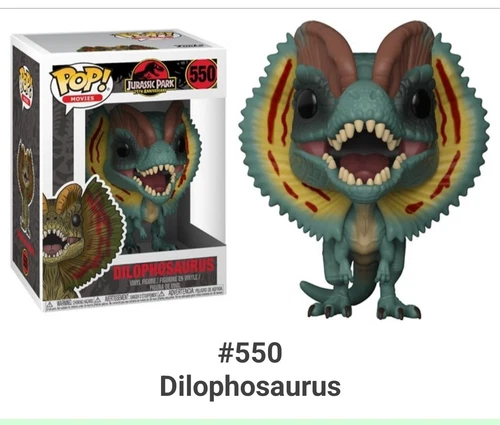 Dilophosaurus Funko pop #550 Jurassic Park 25th Anniversary + protector