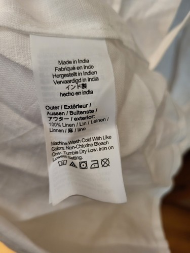 J.CREW Leinenkleid Damen Small Weiß Naht Midi Ärmellos CA671 Neu mit Etikett - Bild 3 von 4