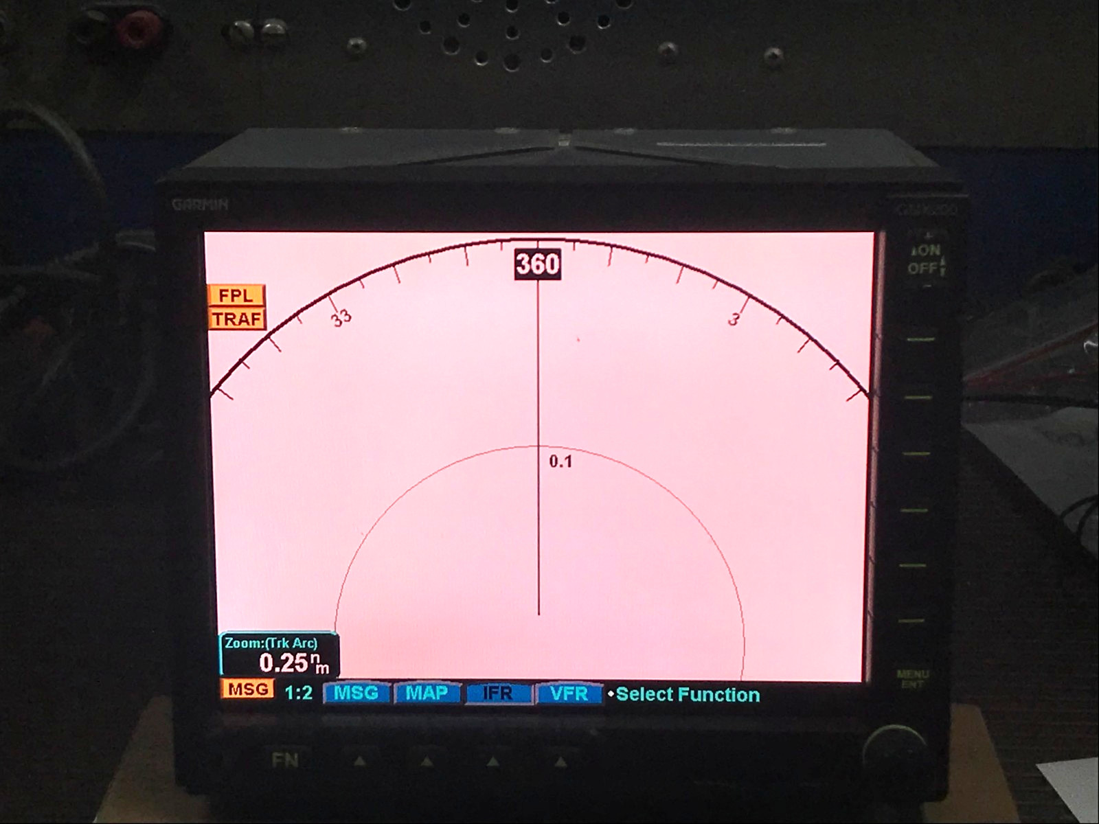 Garmin GMX200 I/O Traffic Display TURNS ON, with mounting tray