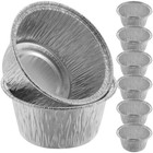  100 Pcs Foil Pudding Cups Tin Cupcake Cases Tins Baking Mini Aluminum Ramekins