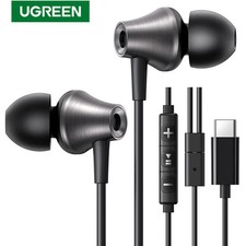 3.5mm USB Type C Wired Earbuds with Microphone, Wired Earphones Headphones HiFi
