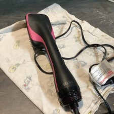Revlon Salon One-Step Hair Blow Dryer  Styler Brush Black Pink Detangle Tested