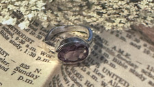 Natural Purple Amethyst Size 7 Ring 925 Sterling Silver Birthstone for Feb.