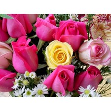 Cialda In Ostia Fiori Rose Donna Torta Decorazioni Feste Dischi Commestibile