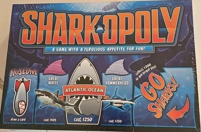 Sharkopoly Board Game Like Monopoly Sealed NEW