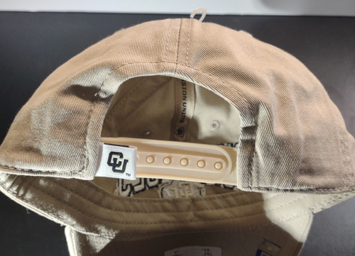 University of Colorado Buffaloes Hat Cap Strap Back Adult Biege Top of the World - Picture 10 of 10