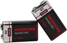 Warriors 2X High Capacity 9V 9 Volt Alkaline Super Long Lasting 2 St&uuml;ck