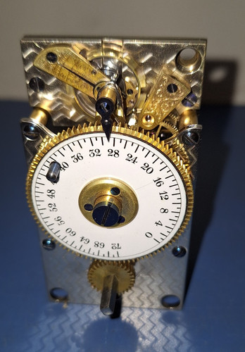 Antique E Howard Boston Mechanical Safe Time Lock Movement Working Unused W/ Key - Picture 2 of 8