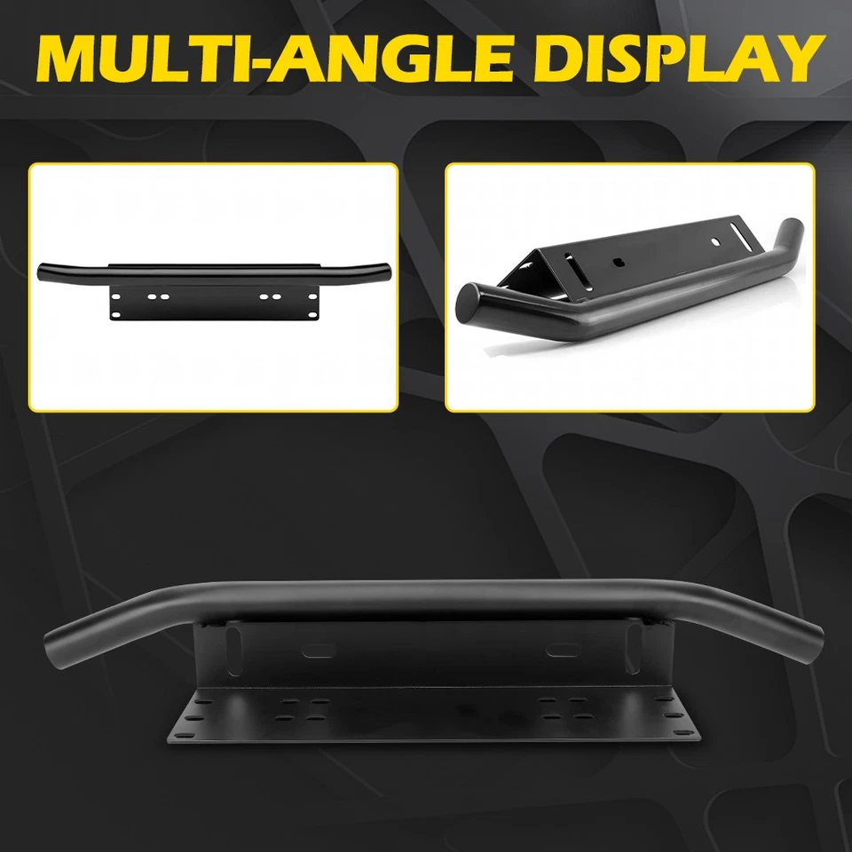 Soporte de montaje de licencia para placa de parachoques delantero Bull Bar luces todoterreno EE. UU. Foto 3 de 4