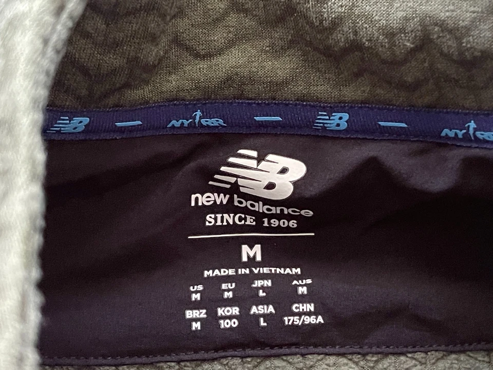 Pullover New Balance TCS NYC Marathon 2023 1/4 Cremallera Para Hombre Medio Verde Correr Foto 3 de 4