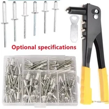 Riveter Pops Rivet Tools and 120Pcs Blind Rivets Nuts Set Riveter Assortment Kit