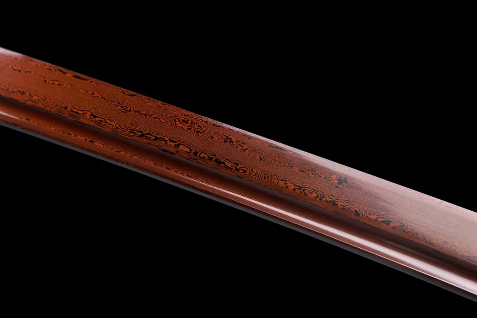 Blood Red Battle Ready Sharp Japanese Samurai Katana Sword Damascus Folded Steel - Image 3 of 4
