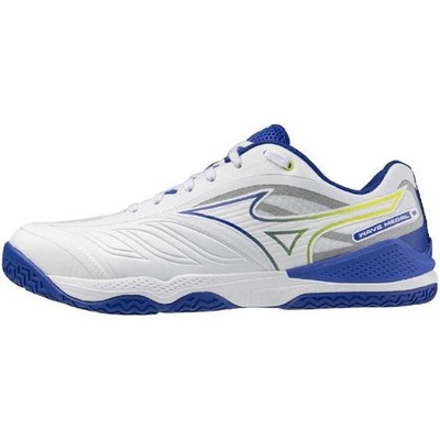 Mizuno Wave Medal 8 Wide Table Tennis White Blue 81GA258306 Men's Size oki06