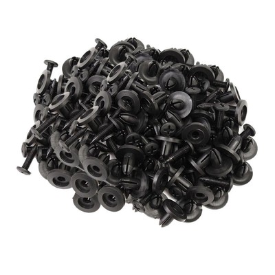 100x Stoßstangenclips Trim Push Door Panel Nylon Verschlussclips Set Schwarz