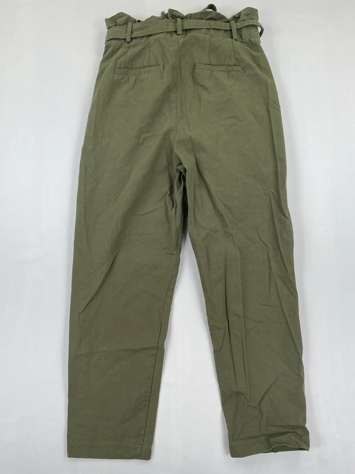 7 Для всего человечества брюки женщин S оливковый зеленый подпоясанный общего назначения прямой ноги 28 x 26» - Изображение 3 из 4