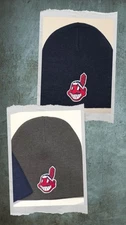 Cleveland Indians Beanie ~SKULL CAP ~HAT ~CLASSIC MLB PATCH/LOGO ~2 Colors ~NEW